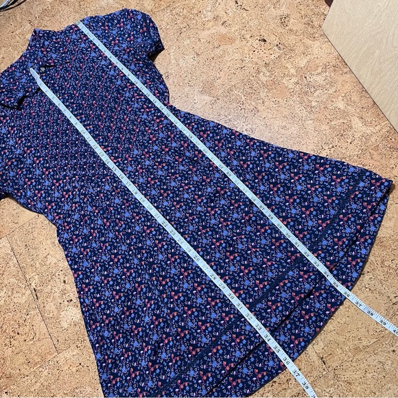 Mountain Khakis Wild Flower Pintuck Rayon Dress In Twilight Print Sz M - Picture 15 of 15